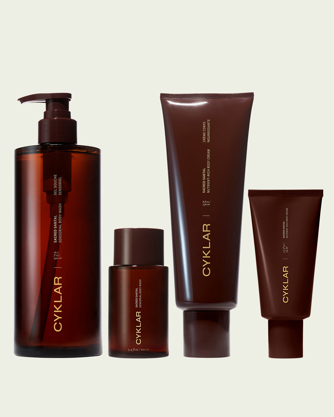Sacred Santal Travel & Full Size Body Care Set – CYKLAR