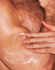 rose body cream on skin