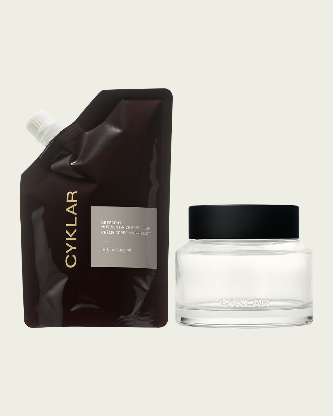 crescent body cream refill set