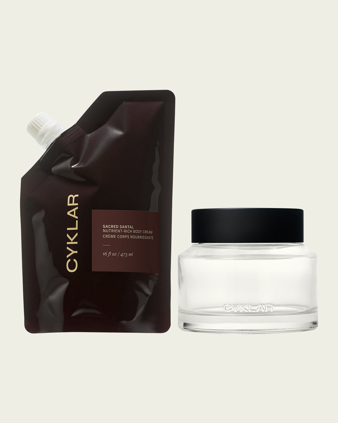 sacred santal body cream refill set