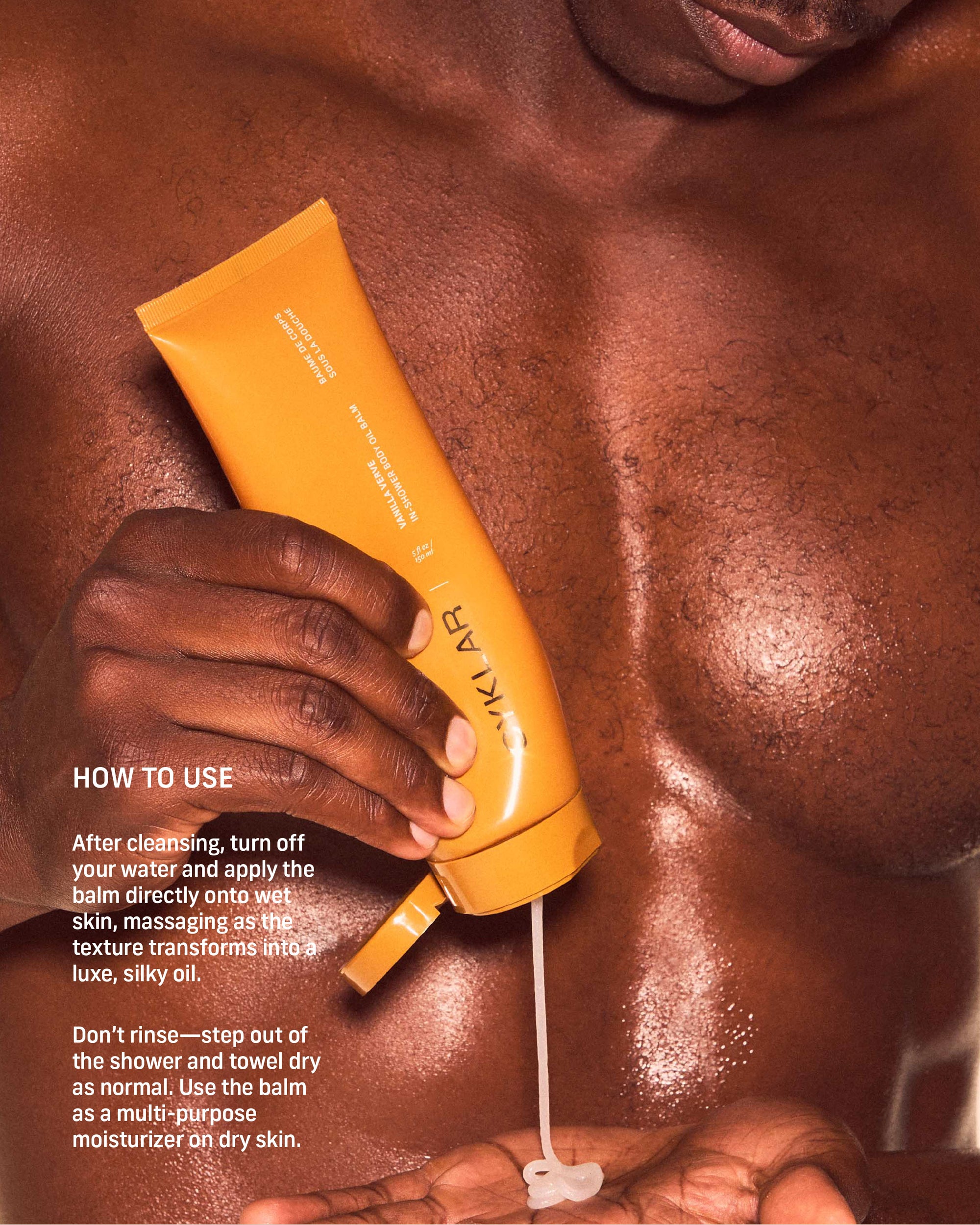 How to use In-Shower Body Oil Balm